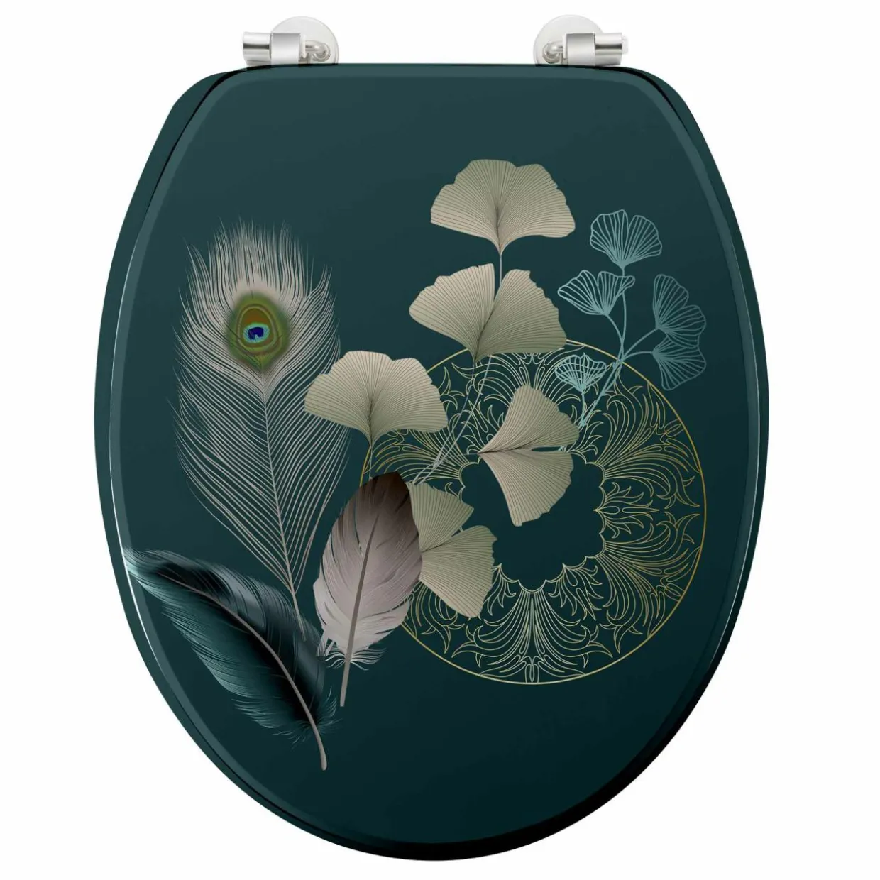 Abattant WC bois (37 x 46 cm) Ginkoblue Bleu