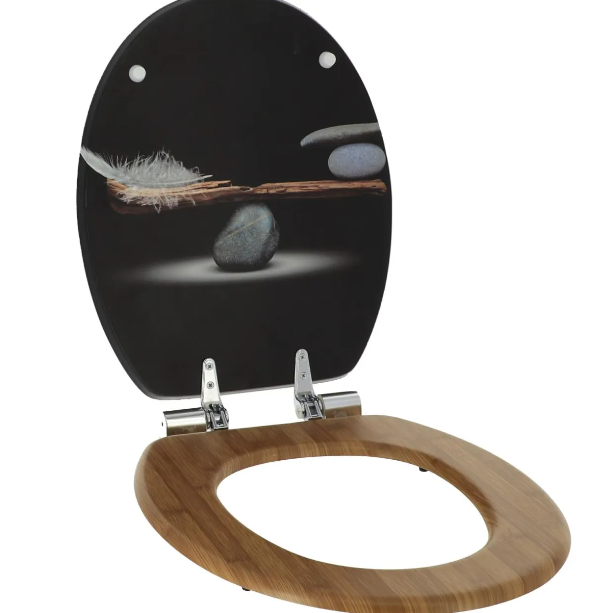 Abattant WC frein de chute 18 pouces MDF Plenitude Noir