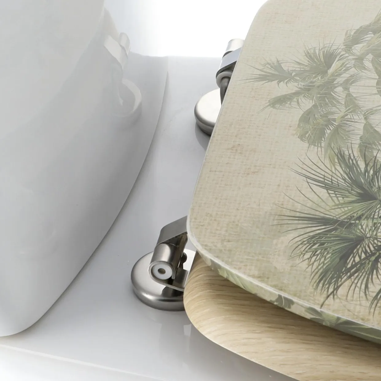 Abattant WC 18 pouces façon bois Palmiers Florida