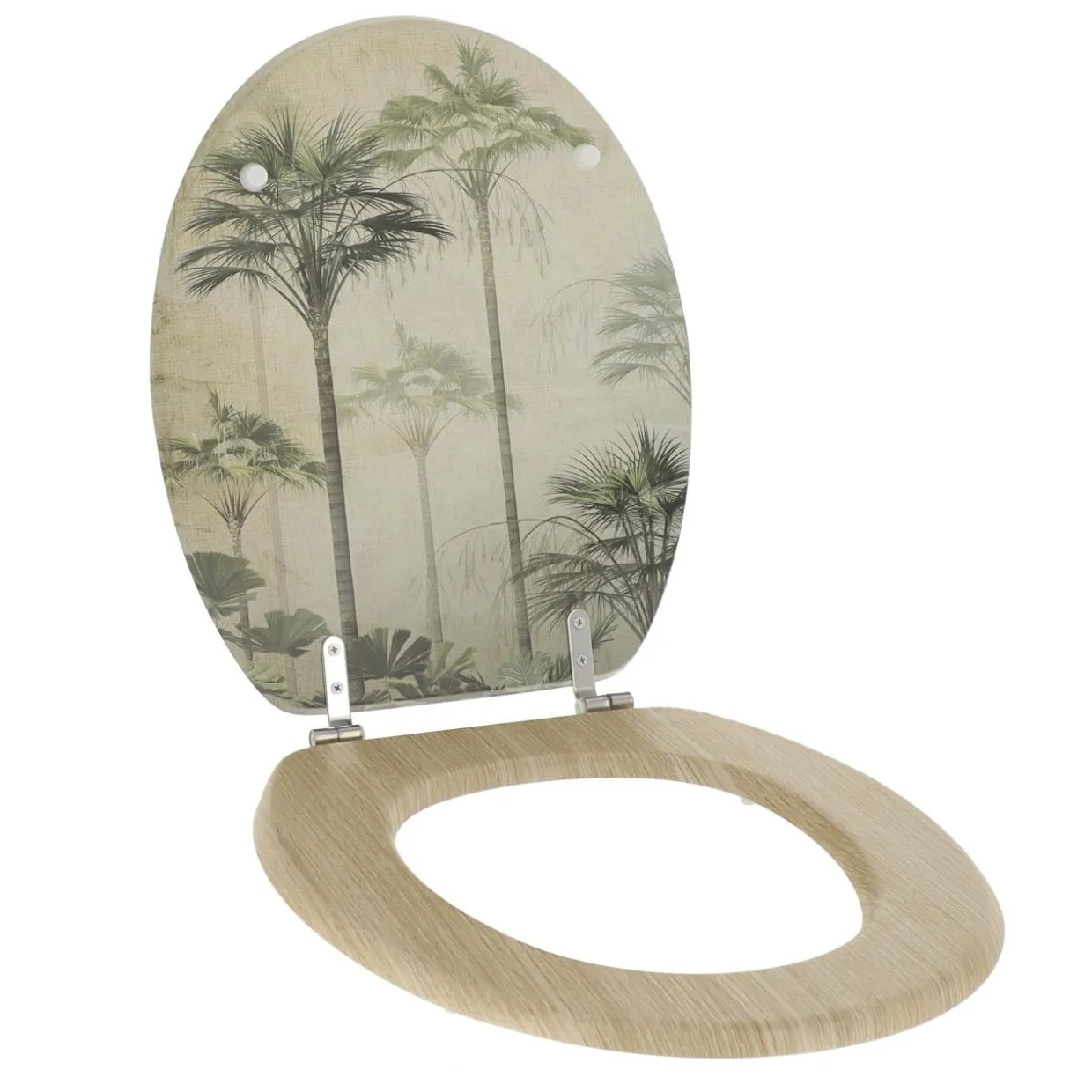 Abattant WC 18 pouces façon bois Palmiers Florida
