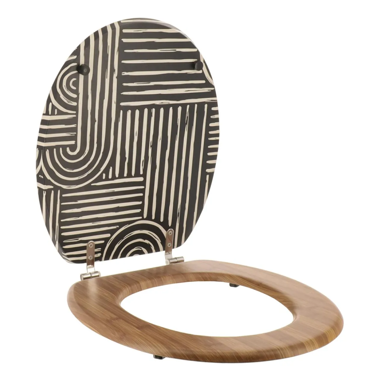Abattant WC 18 pouces MDF Ethnic Vibes Noir