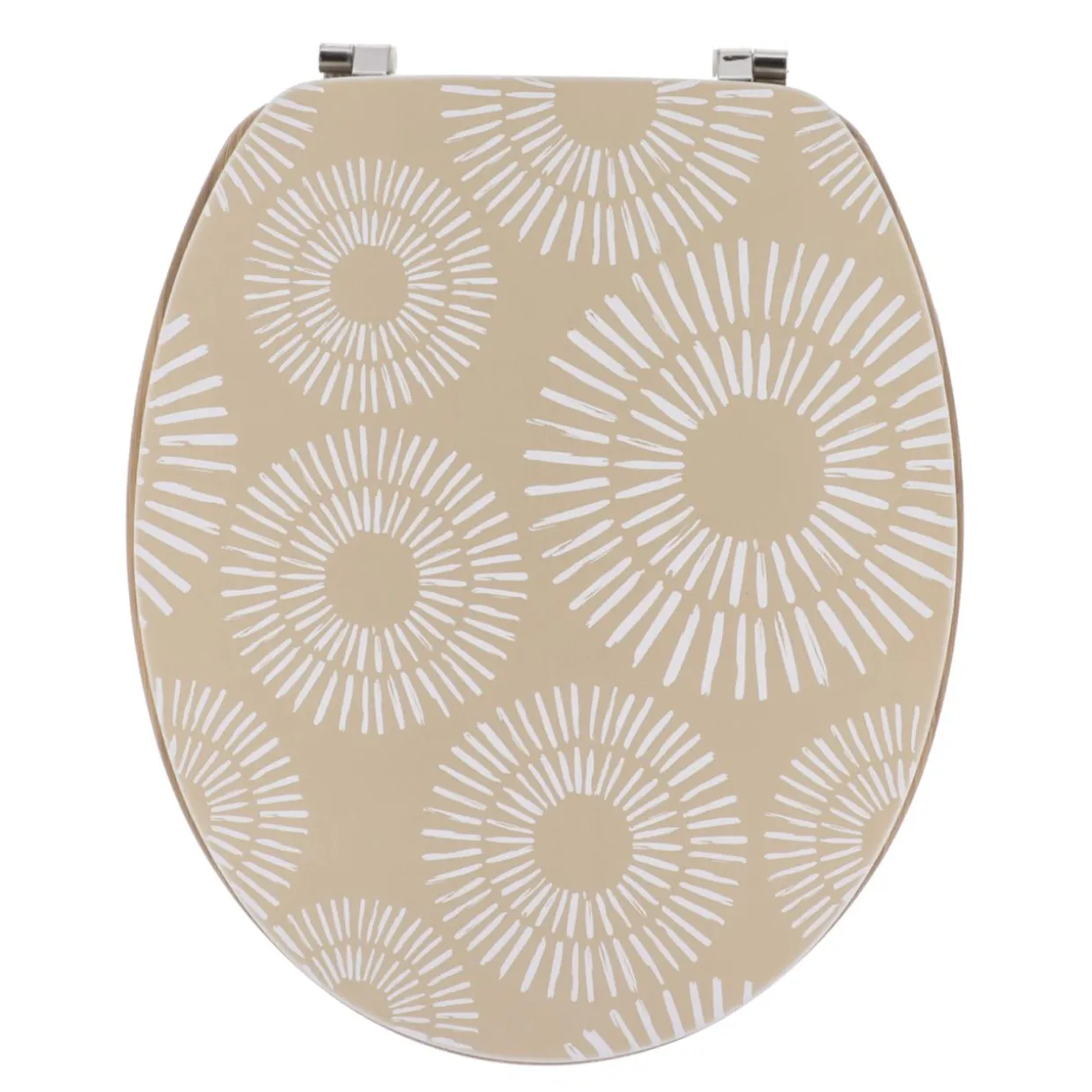 Abattant WC 18 pouces MDF Ethnic Spirals Beige