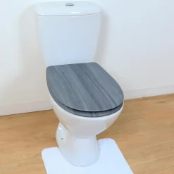 Abattant WC 18 pouces MDF Façon Lambris Gris