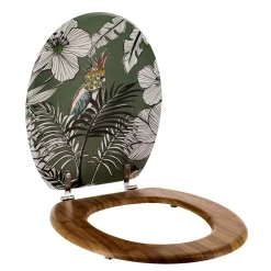 Abattant WC 18 pouces MDF Jungle Fever Vert kaki