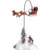 Accessoire Lemax animé (H32 cm) Le Père Noël arrive ce soir