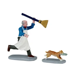 Accessoire Lemax (H7,6 cm) Le chat Voleur de poisson