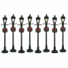 Accessoire Lemax (H10 cm) Lot de 8 Réverbères lumineux à piles