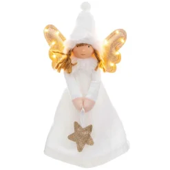 Ange de Noël lumineux (H28 cm) Ailes scintillantes