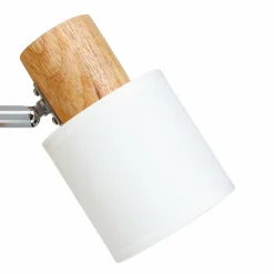 Applique murale bois (H14,5 cm) Tissu Blanche