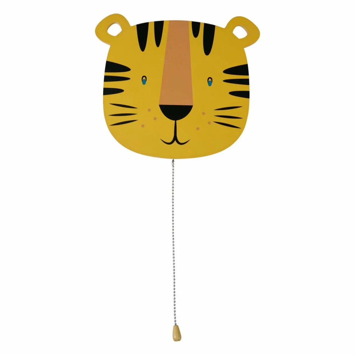 Applique murale enfant bois (25 x 24 cm) Tigre Orange