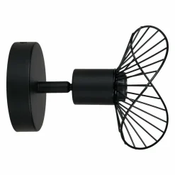 Applique murale métal (H17,5 cm) Capeline Noir