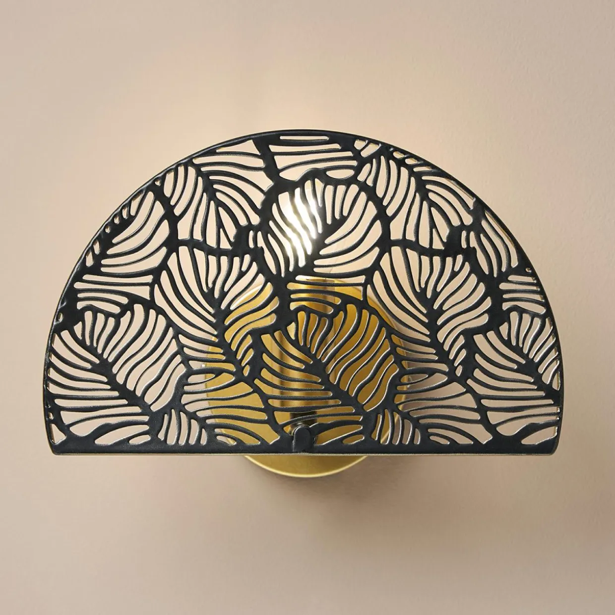Applique murale métal (24 x 15,5 cm) Calathea Noire