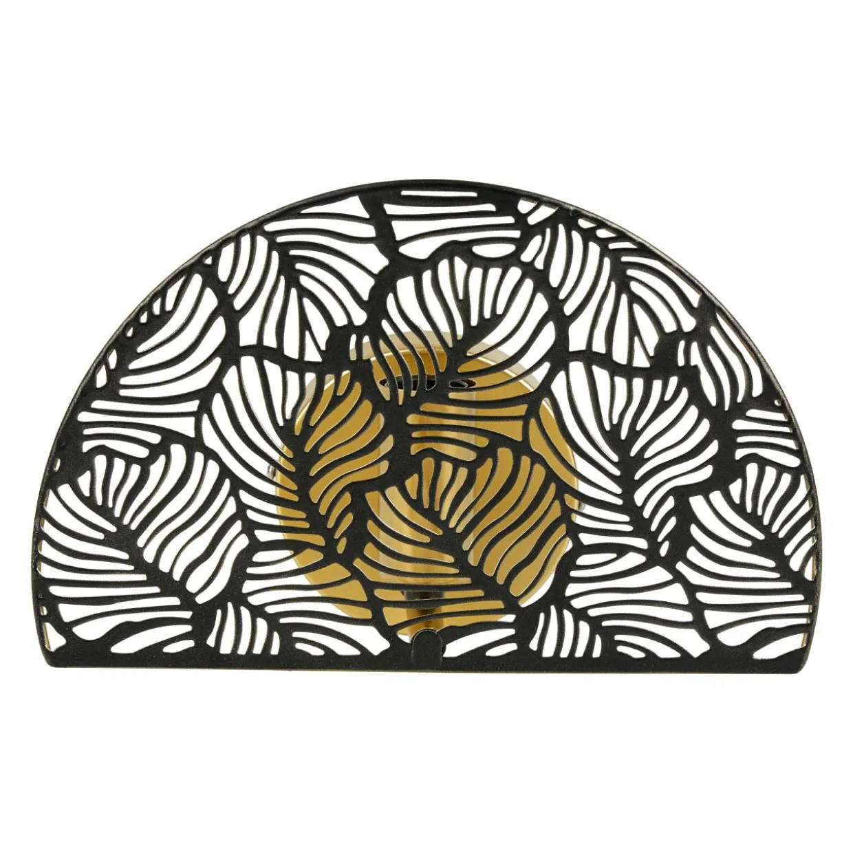 Applique murale métal (24 x 15,5 cm) Calathea Noire