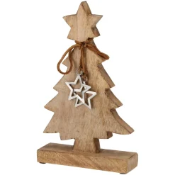 Arbre de Noël en bois (H30 cm) Nature sauvage Naturel