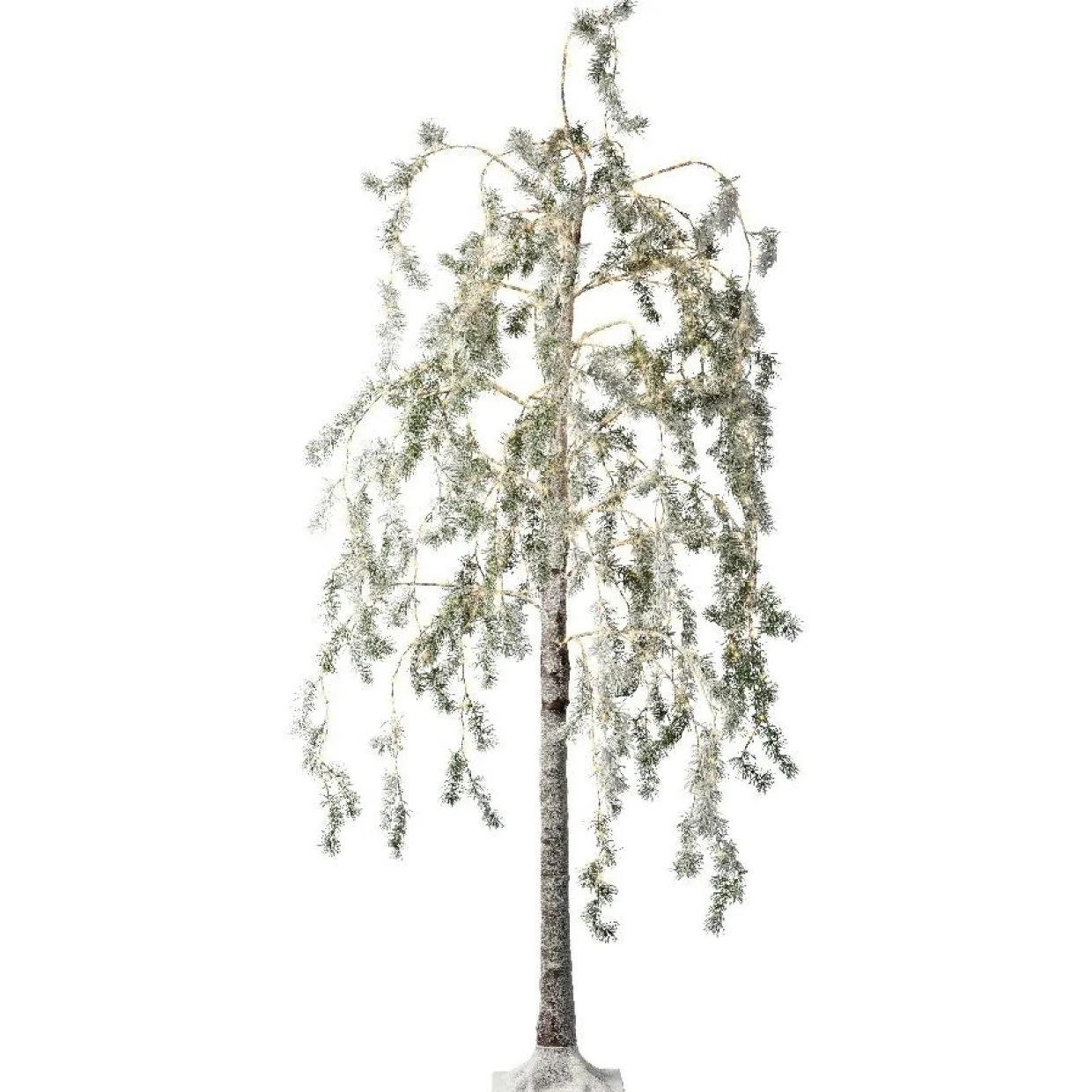 Arbre lumineux 600 LED (H180 cm) Bouleau enneigé Blanc chaud