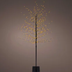 Arbre lumineux 360 LED (H180 cm) Bouleau d'hiver Blanc chaud doré