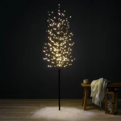 Arbre lumineux 360 LED (H180 cm) Bouleau d'hiver Blanc chaud
