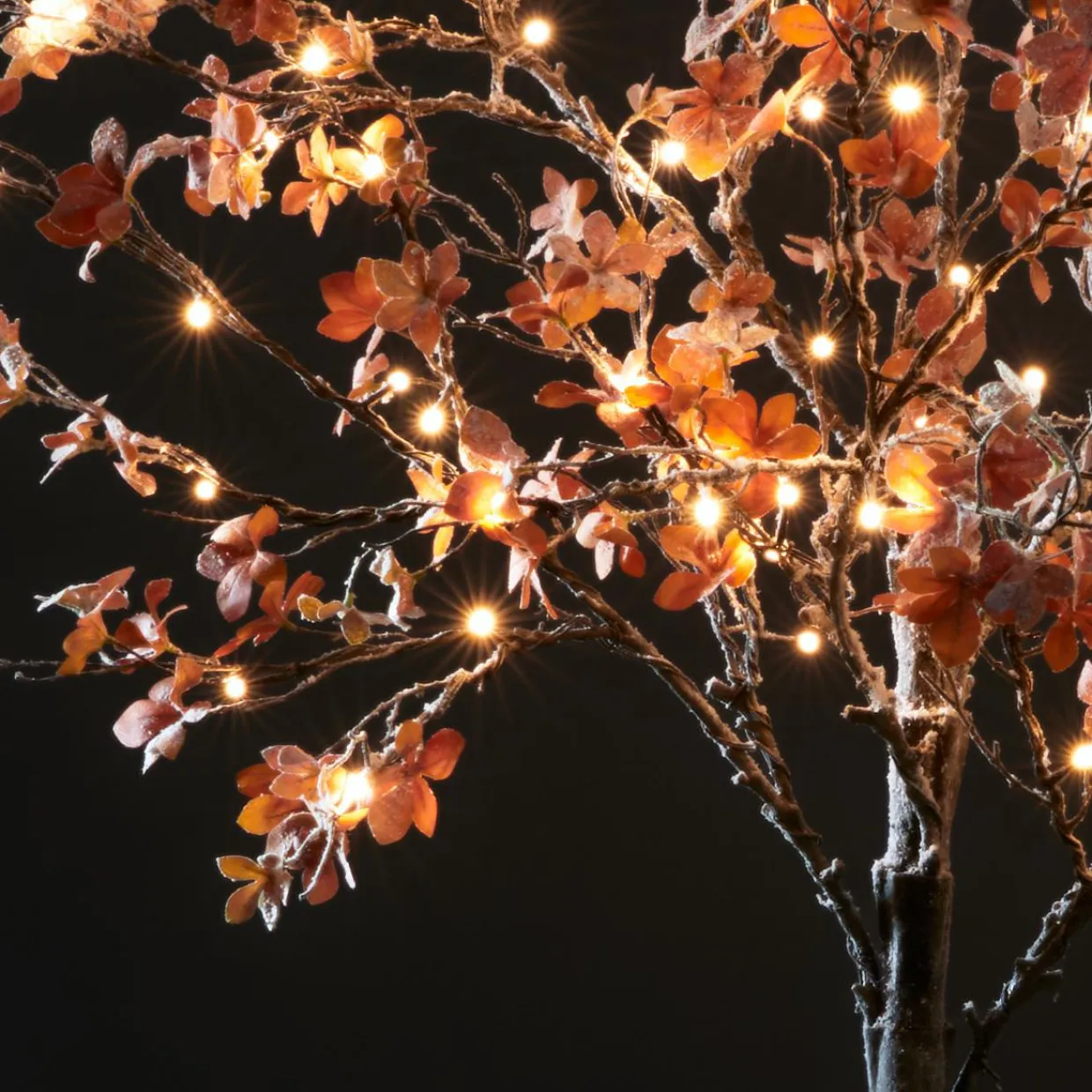 Arbre lumineux 96 LED (H180 cm) Chêne enneigé Blanc chaud