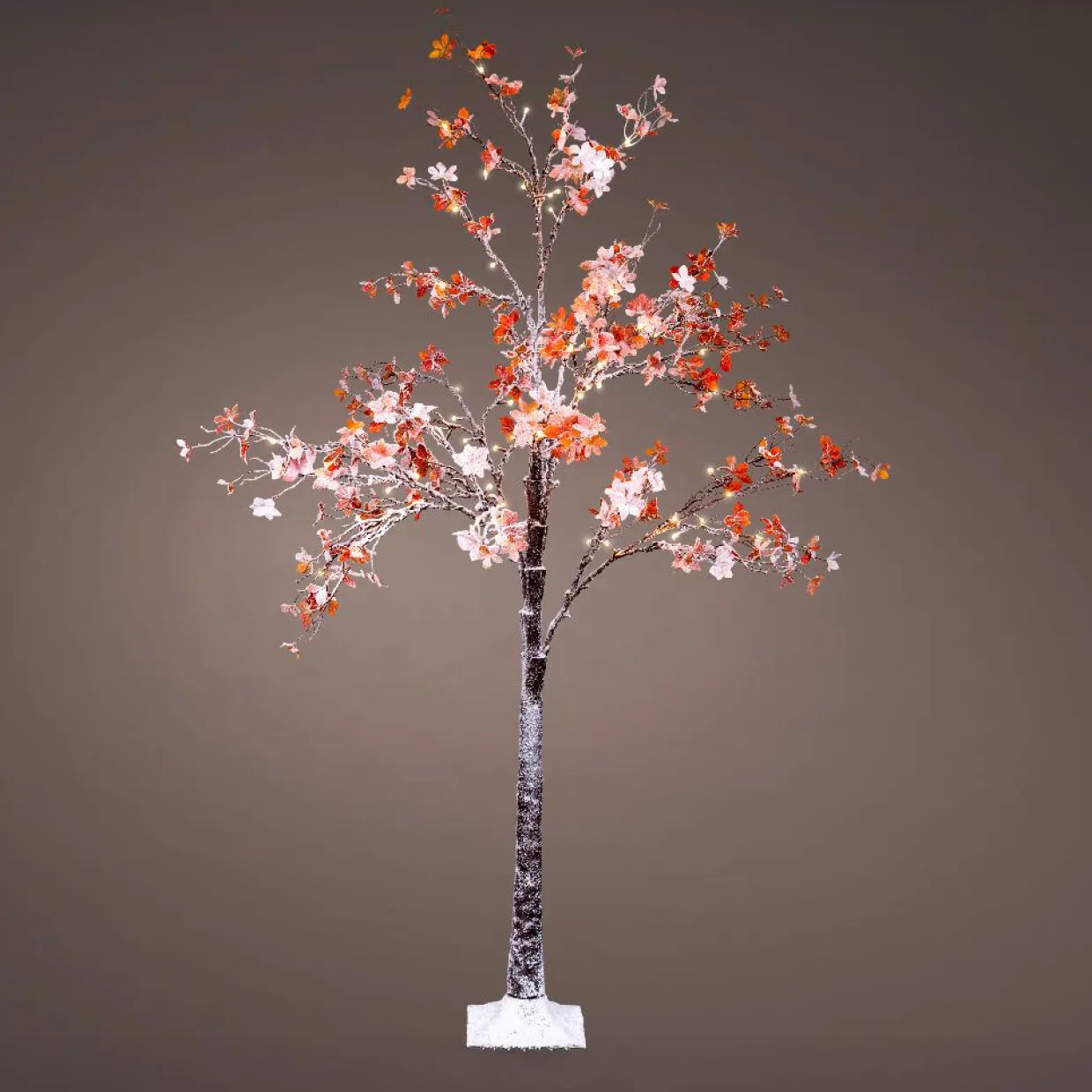 Arbre lumineux 96 LED (H180 cm) Chêne enneigé Blanc chaud
