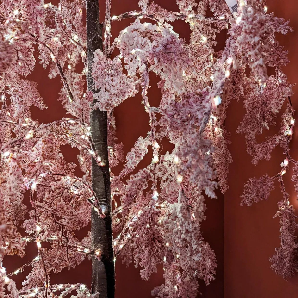 Arbre lumineux 600 LED (H200 cm) Saule pleureur Fleur Rose