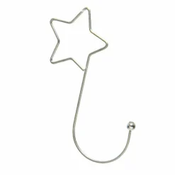 Attache-boule en lot de 12 Etoile Argent