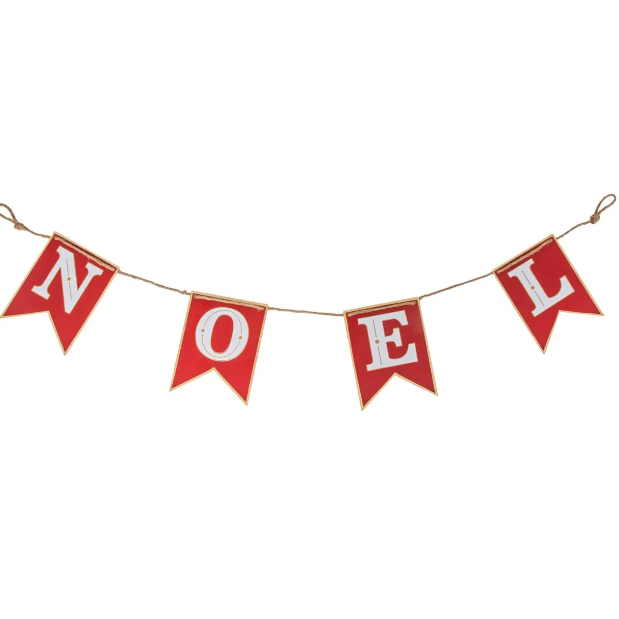 Banderole de Noël en métal (158 cm) Réveillon Rouge
