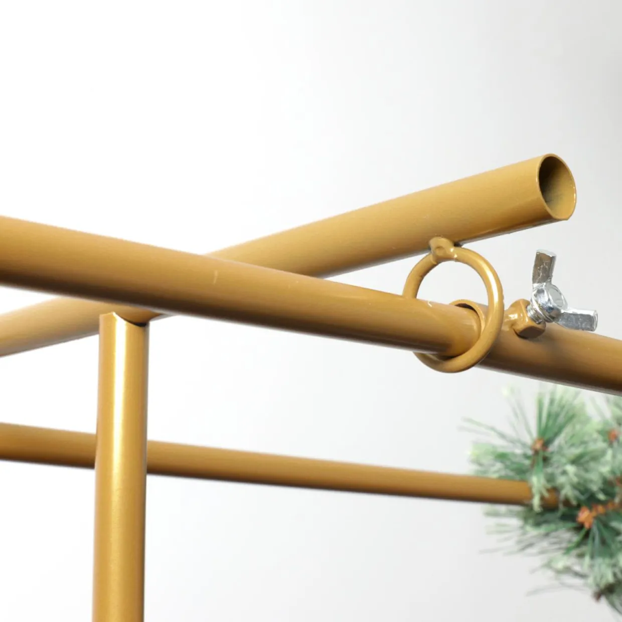 Barre de table réglable double (L142 à 240 cm) pour Décoration Or