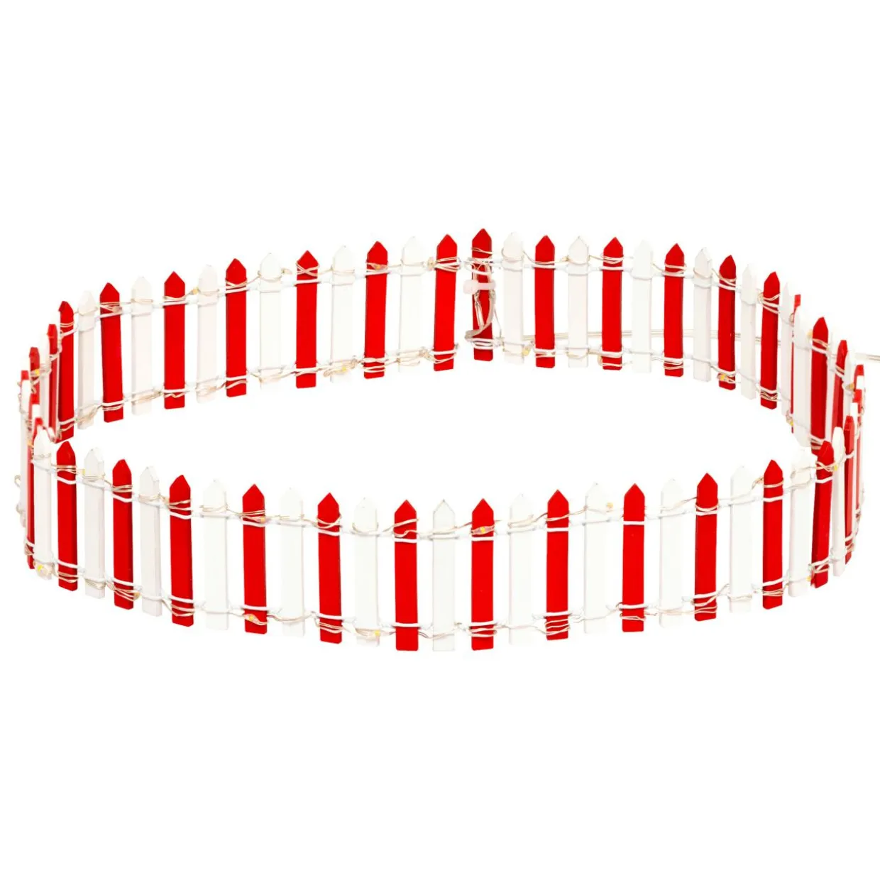 Barrière en bois lumineuse (H9 cm) pour village