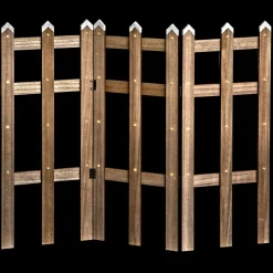 Barrière en bois lumineuse 42 LED (L89 x H59 cm) Blanc chaud