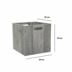 Boite de rangement (31 x 31 x 31 cm) Mano Grise