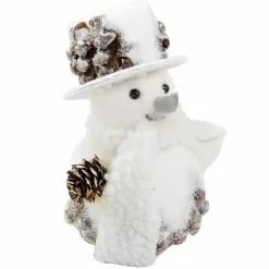 Bonhomme de neige déco (H18 cm) Claudio enneigé