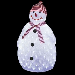 Bonhomme de neige lumineux 160 LED (H80 cm) Topek Blanc froid