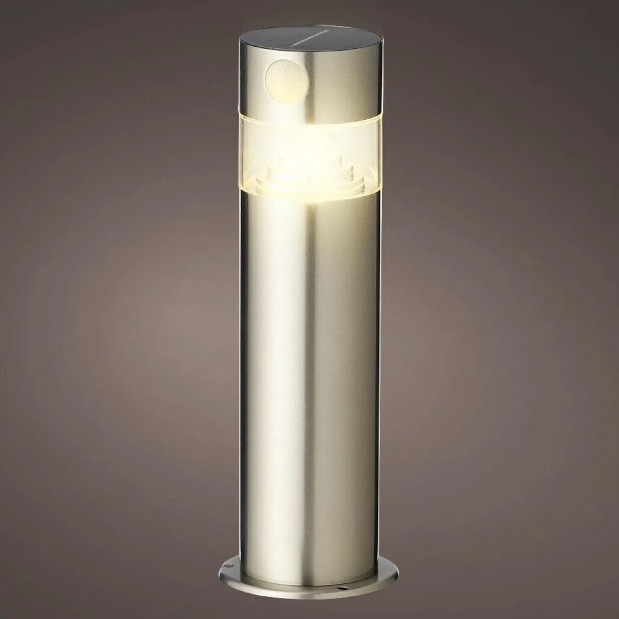 Borne de jardin solaire 150 lumens (H30 cm) Premium Argent