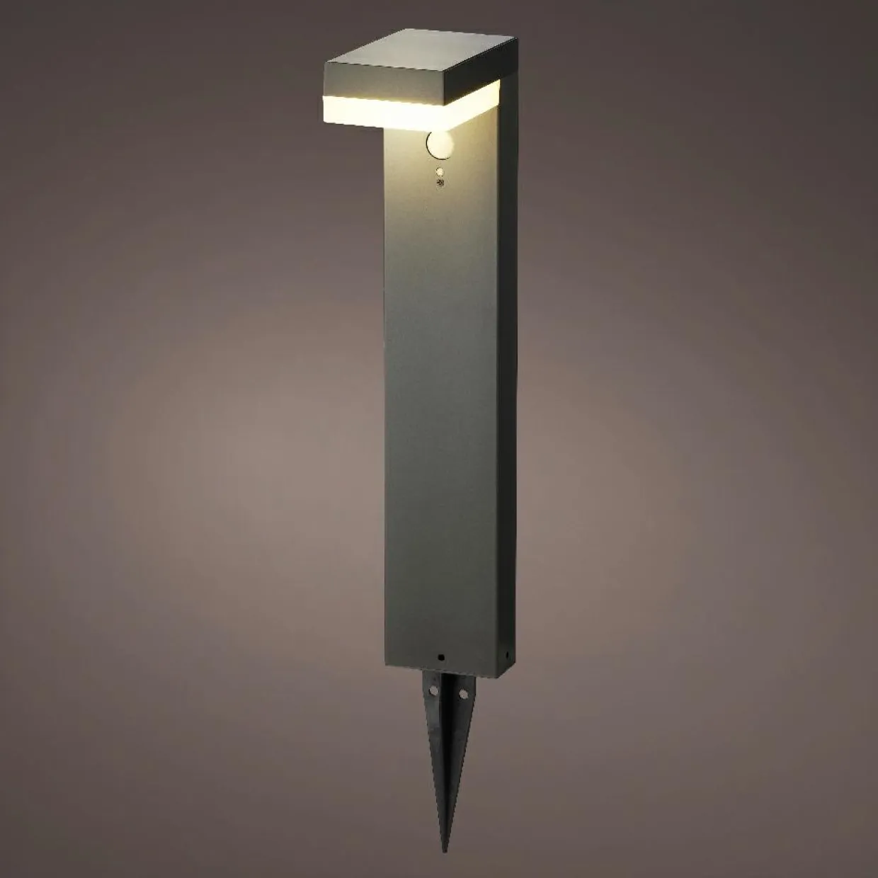 Borne de jardin solaire 600 lumens (H50 cm) Elite Gris anthracite