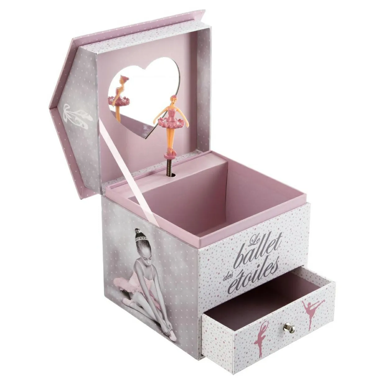 Boîte à musique enfant (H16 cm) Ballerine Rose
