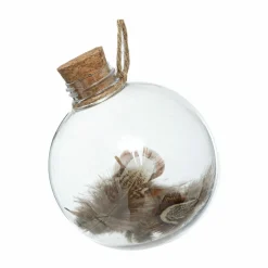 Boule de Noël (D80 mm) Plumes et transparence