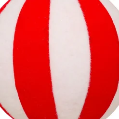 Boule de Noël (D150 mm) Rayures Rouge et Blanc