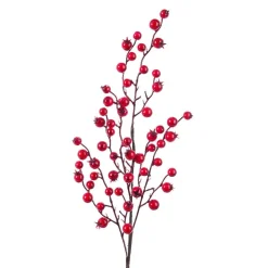Branche de baies (H60 cm) Holy Rouge laqué