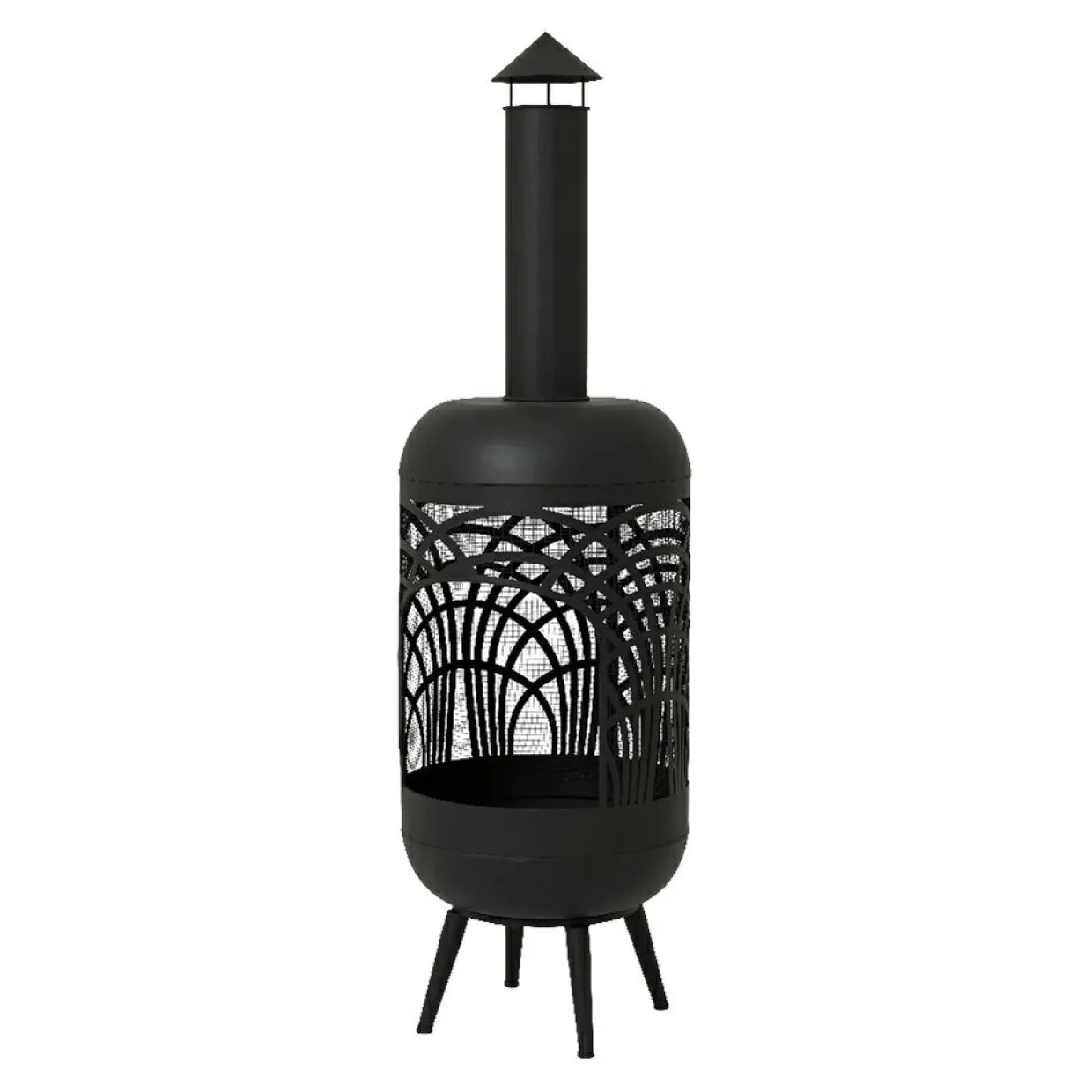 Braséro cheminée d'extérieur (D40 x H139 cm) Caldera Noir