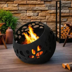 Braséro d'extérieur rond (D50 x H45 cm) Pyra Noir