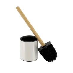 Brosse WC métal Purebamboo Blanc