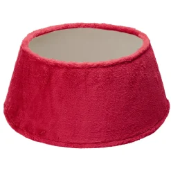 Cache pied de sapin (D55 cm) Fausse fourrure Rouge