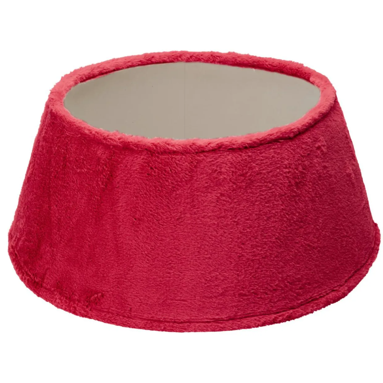 Cache pied de sapin (D55 cm) Fausse fourrure Rouge