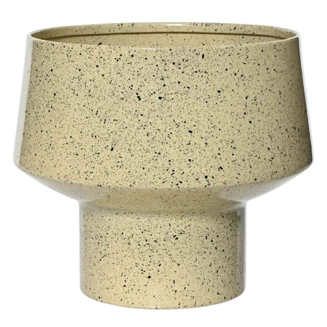 Cache-pot en métal (H16 cm) Terrazzo Beige