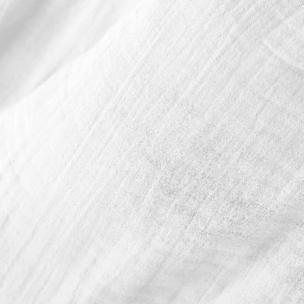 Cache-sommier Gaze de coton (90 x 190 cm) Gaïa Blanc chantilly
