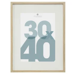 Cadre photo bois mural (30 x 40 cm) Manu Naturel