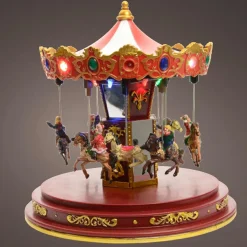 Carrousel lumineux et animé (H25 cm) Souvenirs d’Hiver