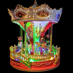 Carrousel lumineux et musical à piles D'antan