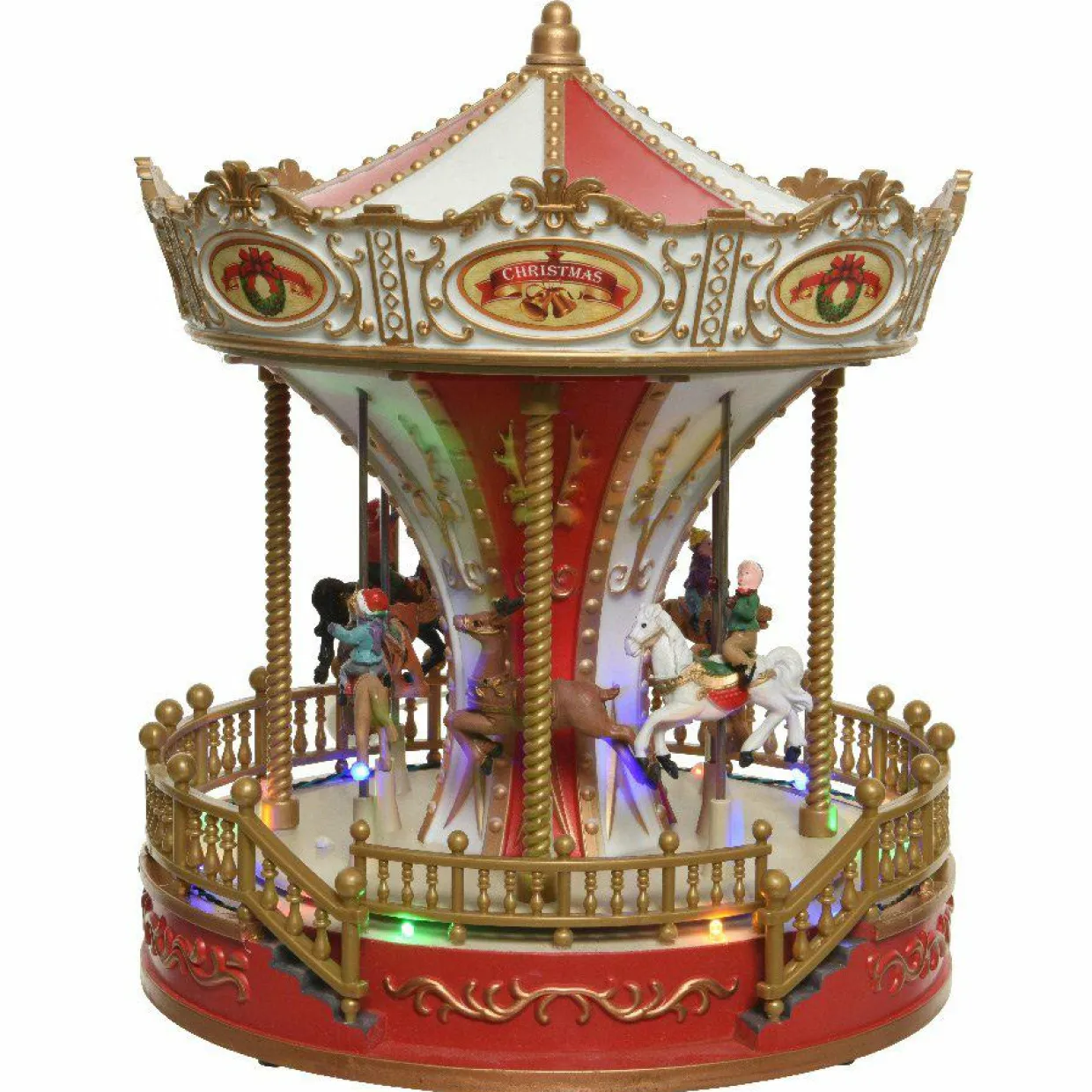 Carrousel lumineux et musical à piles D'antan