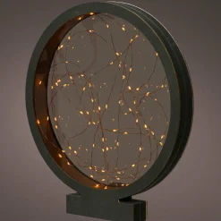 Cercle lumineux à piles 80 LED (H38,5 cm) Blanc chaud